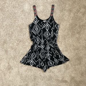 Aztec Romper with Embroidered Straps